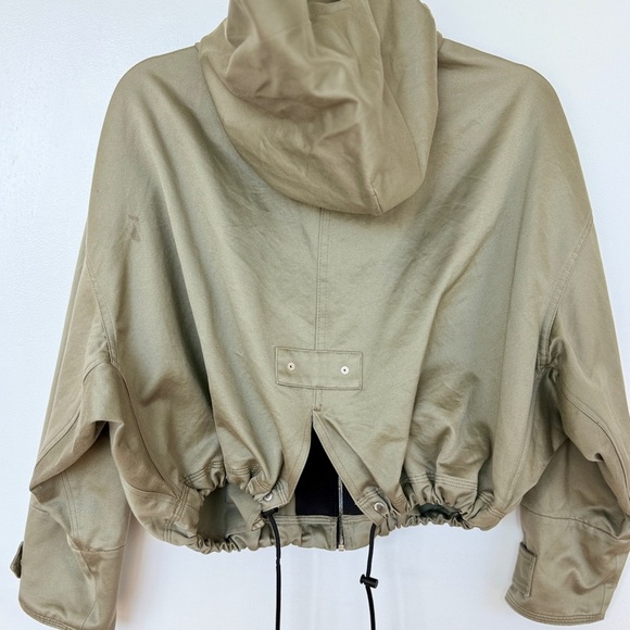 Rag & Bone Women’s Green Shiny Hooded Cropped Jacket | Size XS - Picture 6 of 8